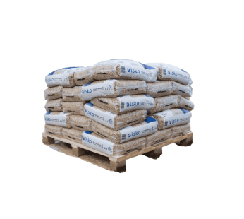 Puoli lavaa ISKO-puupellettejä – 35 säkkiä