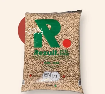 REZULT A1 EN Plus 6 mm rakeita myytävänä, 15 kg säkeissä (975kg)