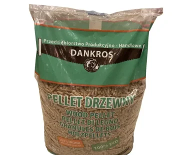 Myytävänä rakeita. Puolalainen valmistaja DANKROS A1 EN Plus 6 mm 15 kg säkki. (975 kg)